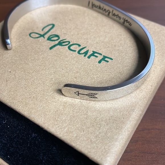 Joycuff Polished Hidden Message Cuff Bracelet - Picture 5 of 5
